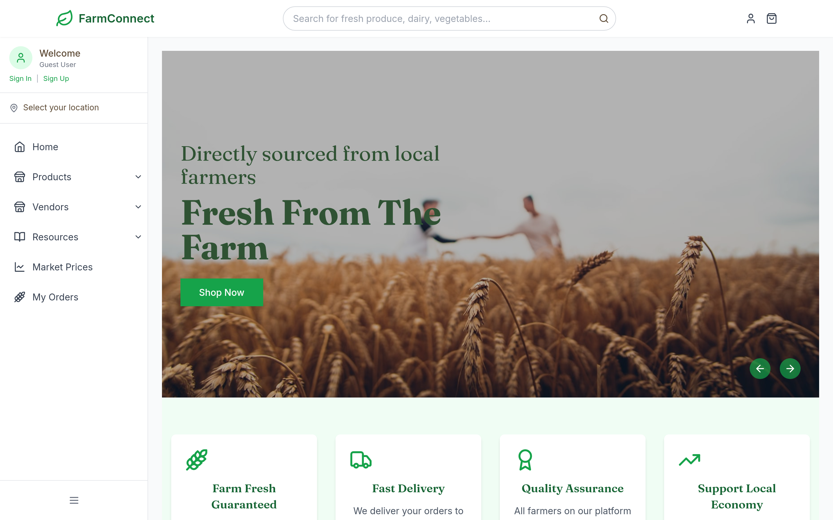 LocalHarvest Hub — screenshot